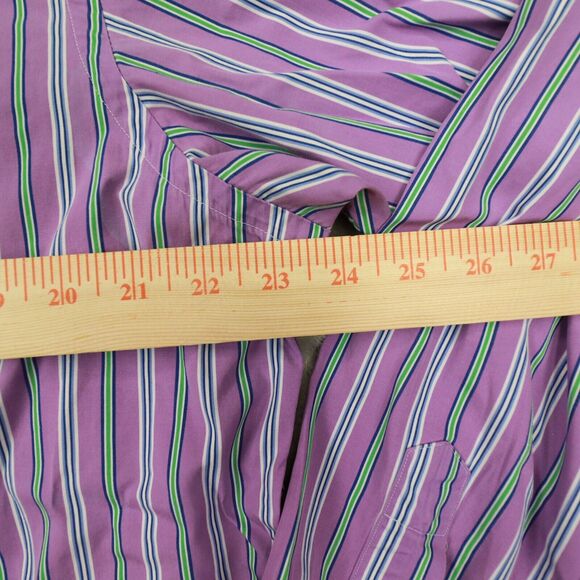 Polo Ralph Lauren Men's Vintage Purple Striped Button Up Shirt size Large - Picture 5 of 9